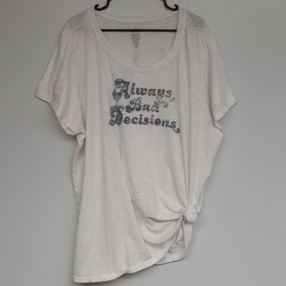 torrid Tops - Torrid "Always Bad Decisions" Tie Up Graphic Tee